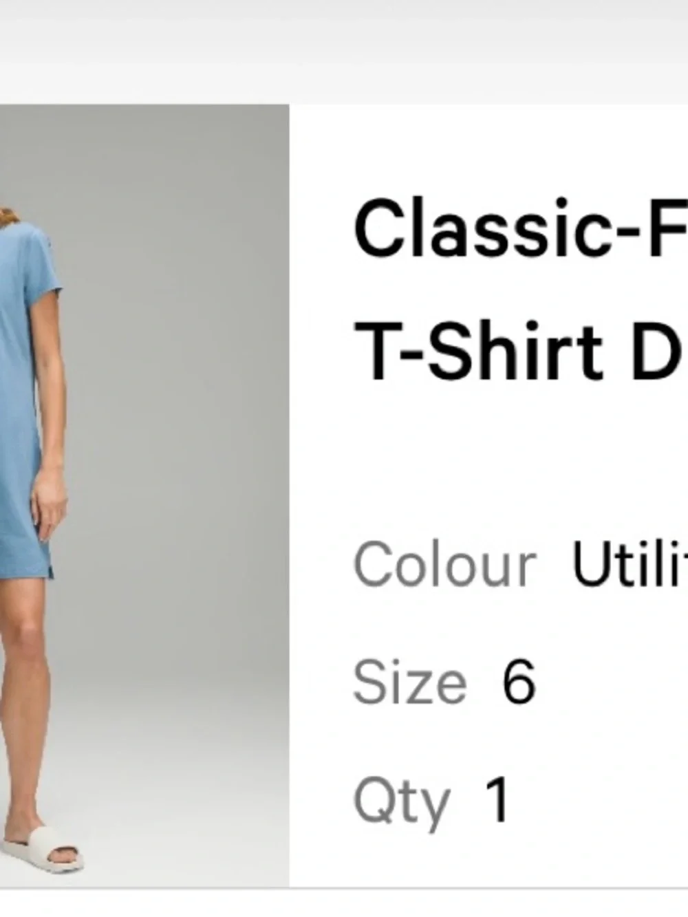lululemon athletica Short-Sleeve T-Shirt Dress in Utility Blue